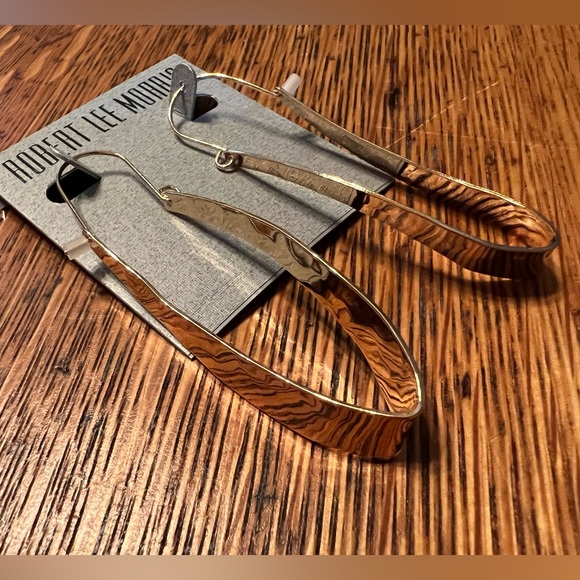 Robert Lee Morris Gold Geometric Earrings - Picture 3 of 5